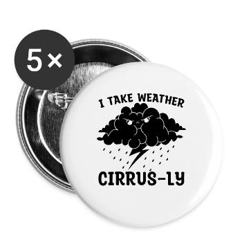 Je prends météorologue météorologue de prévisions météorologiques - Lot de 5 grands badges (56 mm) - blanc - Devant