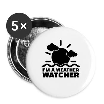 Je suis météorologue spécialiste des prévisions météorologiques - Lot de 5 grands badges (56 mm) - blanc - Devant