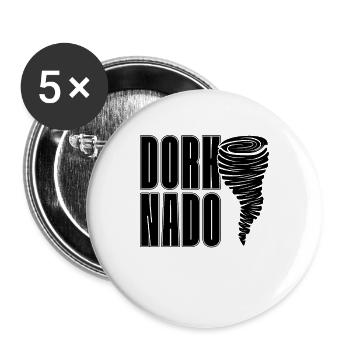 Dorknado Tornades Catastrophe naturelle Tornado Chaser - Lot de 5 grands badges (56 mm) - blanc - Devant
