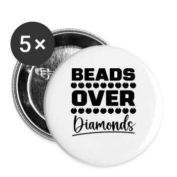 Beads Over Diamonds Beading Beaded Jewelry Beader - Buttons large 2.2''/56 mm (5-pack) - white - Front