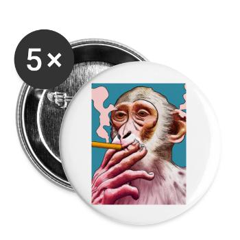 Monkey business - Buttons large 2.2''/56 mm (5-pack) - white - Front