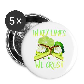 Amateurs de gâteaux au citron vert et boulangers - Lot de 5 grands badges (56 mm) - blanc - Devant