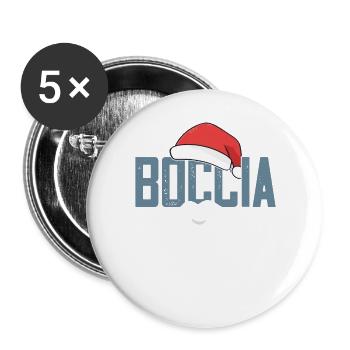Boccia Player Santa Claus Balls Boccia - Buttons large 2.2''/56 mm (5-pack) - white - Front