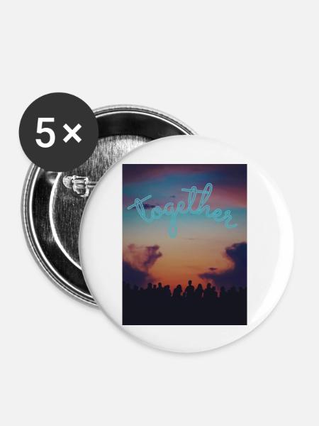 together - Buttons groß 56 mm (5er Pack) - Weiß