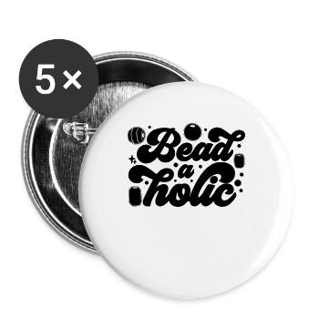 Beadaholic Beading Jewelry Making Beadwork Beader - Buttons large 2.2''/56 mm (5-pack) - white - Front