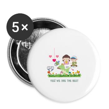 our best time - Buttons large 2.2''/56 mm (5-pack) - white - Front