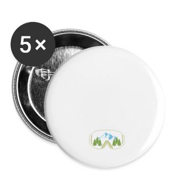 Ski - Buttons groß 56 mm (5er Pack) - Weiß - Vorne