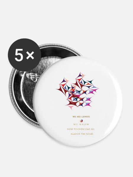 Genie - Buttons groß 56 mm (5er Pack) - Weiß