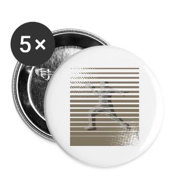 Handball Handballeur - Lot de 5 grands badges (56 mm) - blanc - Devant