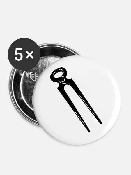 Zange - Buttons groß 56 mm (5er Pack) - Weiß