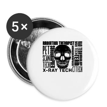 Radiology X-ray Technician Hospital Sayings - Buttons large 2.2''/56 mm (5-pack) - white - Front