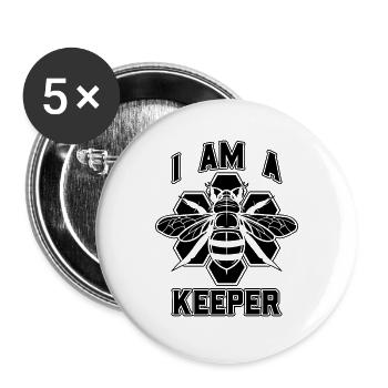 Je suis un apiculteur apiculteur apiculteur apiculteur - Lot de 5 grands badges (56 mm) - blanc - Devant