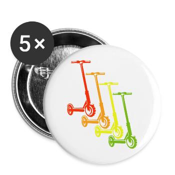 E-Scooter E-Roller Scooter - Buttons groß 56 mm (5er Pack) - Weiß - Vorne