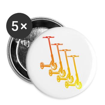 E-Scooter E-Roller Scooter - Buttons groß 56 mm (5er Pack) - Weiß - Vorne