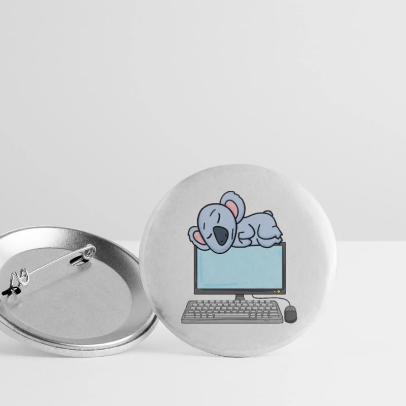 Koala Computer Nerd Programmer Gift Buttons large 2.2''/56 mm (5-pack)