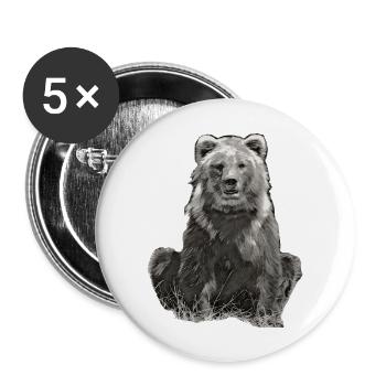 DORO sitzt SW - Buttons groß 56 mm (5er Pack) - Weiß - Vorne