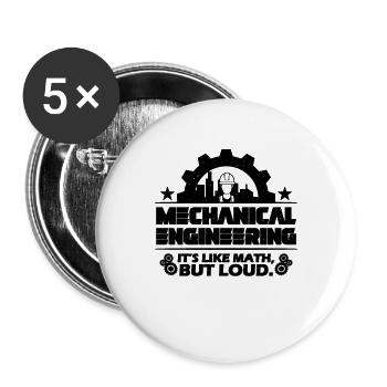 Mechanical Engineering It's Like Aircraft Mechanic - Buttons large 2.2''/56 mm (5-pack) - white - Front