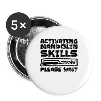 Activating Mandolin Skills Bluegrass Music Player - Buttons large 2.2''/56 mm (5-pack) - white - Front