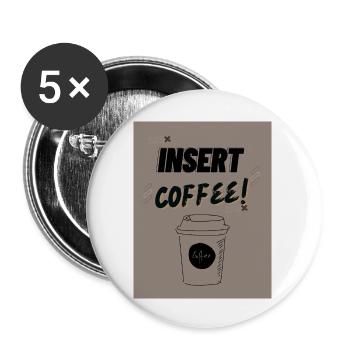 Insert Coffee LSHSBB - Buttons groß 56 mm (5er Pack) - Weiß - Vorne