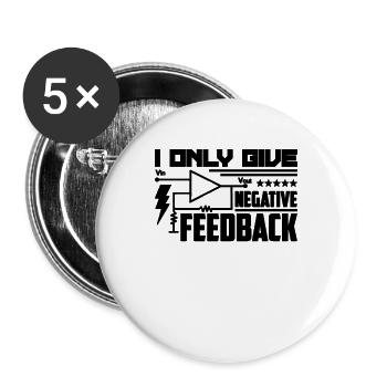 I Only Give Electrician Lover Electrical Engineer - Buttons groß 56 mm (5er Pack) - Weiß - Vorne