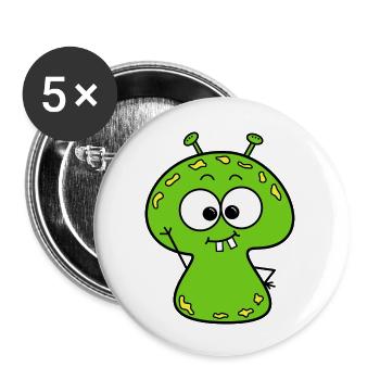 Monster - Buttons large 2.2''/56 mm (5-pack) - white - Front