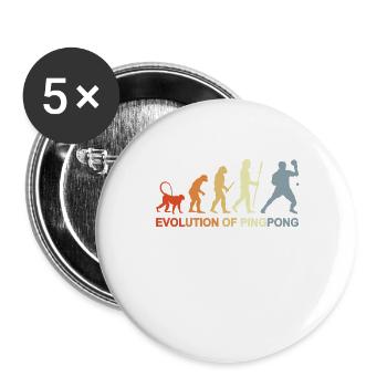 Development of table tennis - Buttons large 2.2''/56 mm (5-pack) - white - Front