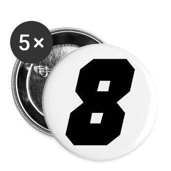 8 - Buttons groß 56 mm (5er Pack) - Weiß - Vorne