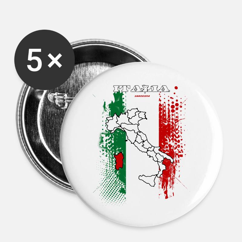 Sardegna - Buttons large 2.2''/56 mm (5-pack) - white