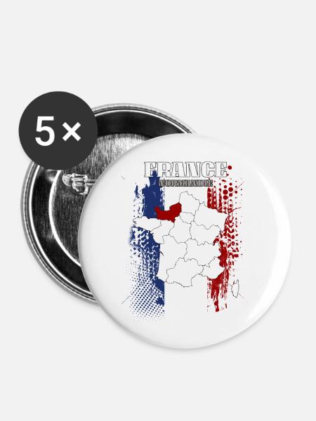 Normandy - Buttons large 2.2''/56 mm (5-pack) - white