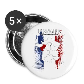 Pays de la Loire - Buttons large 2.2''/56 mm (5-pack) - white - Front