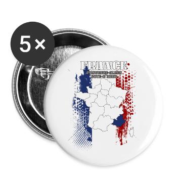 Provence Alpes Cote d Azur - Buttons groß 56 mm (5er Pack) - Weiß - Vorne