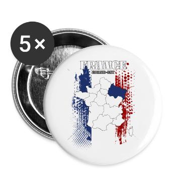 Grand Est - Lot de 5 grands badges (56 mm) - blanc - Devant