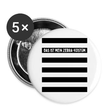 Zebra Kostüm Das Ist Mein Zebrakostüm Köln Zebras - Buttons groß 56 mm (5er Pack) - Weiß - Vorne