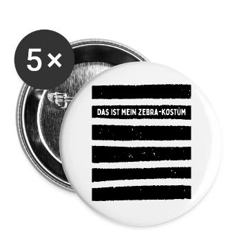 Zebra Kostüm Das Ist Mein Zebrakostüm Köln Zebras - Buttons groß 56 mm (5er Pack) - Weiß - Vorne
