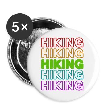 Randonnée en montagne Randonnée Dire Randonnée d’escalade - Lot de 5 grands badges (56 mm) - blanc - Devant
