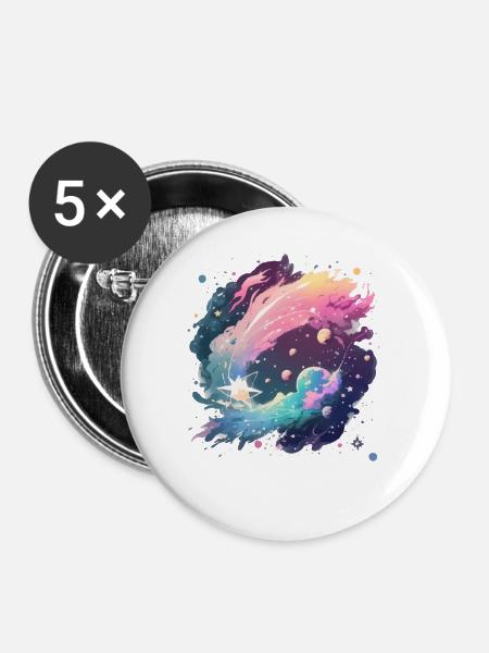 Die Schönheit des Universums - Buttons groß 56 mm (5er Pack) - Weiß