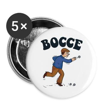 Bocce Saying Bocce Ball with Jack Bocci Game Bocce - Buttons large 2.2''/56 mm (5-pack) - white - Front