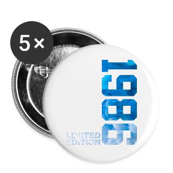 40E ANNIVERSAIRE ÉDITION LIMITÉE 1986 - Lot de 5 grands badges (56 mm) - blanc - Devant