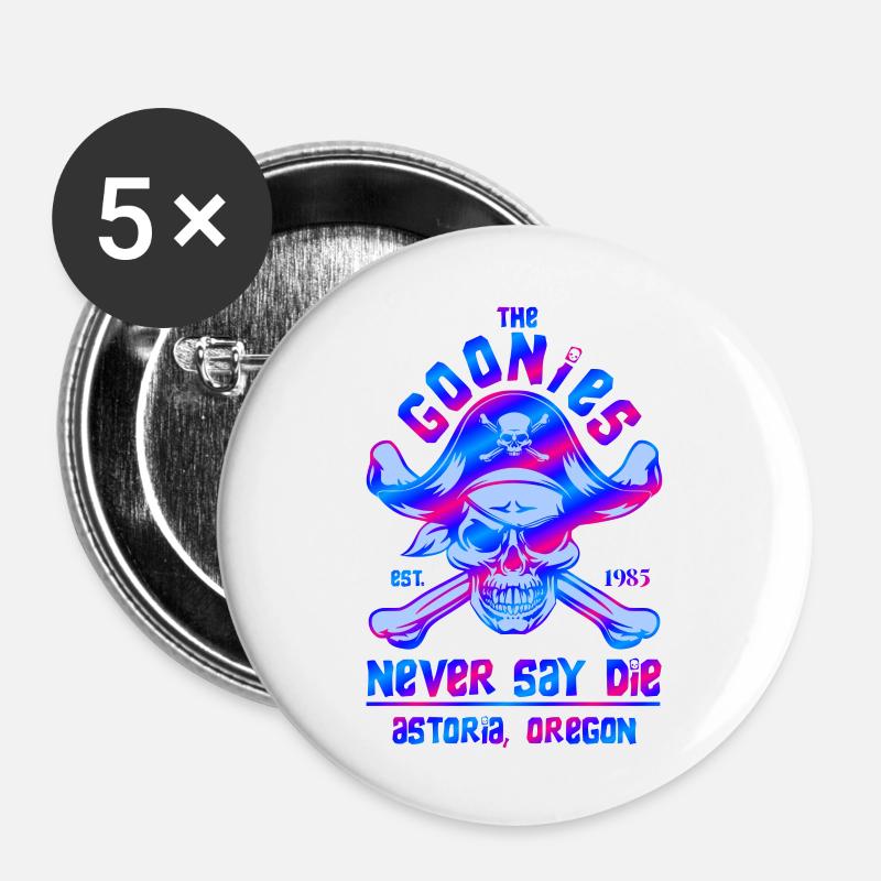 THE GOONIES 1 - Buttons large 2.2''/56 mm (5-pack) - white