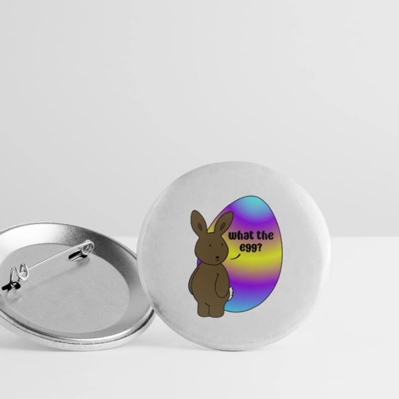 Happy Easter - Easter Bunny with Easter Egg Buttons large 2.2''/56 mm (5-pack)