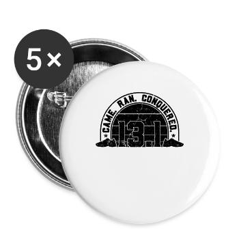 13.1 Came Run Conquered Retro Training Marathoner - Buttons large 2.2''/56 mm (5-pack) - white - Front