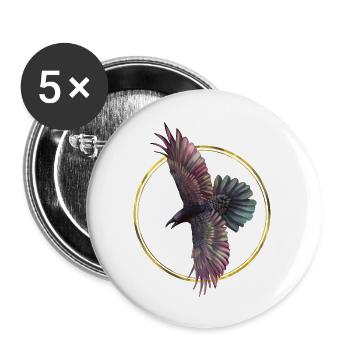 Crow - Buttons large 2.2''/56 mm (5-pack) - white - Front