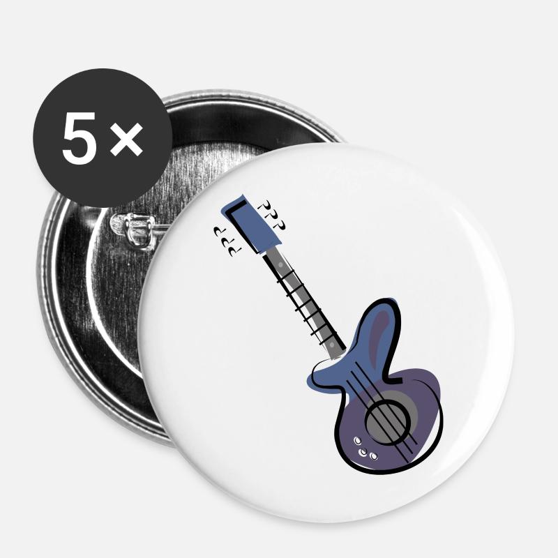 Guitar - Buttons large 2.2''/56 mm (5-pack) - white