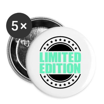 limited edition - Buttons groß 56 mm (5er Pack) - Weiß - Vorne