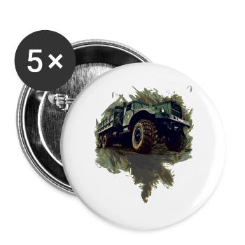 Camion Kraz GDR - Lot de 5 grands badges (56 mm) - blanc - Devant