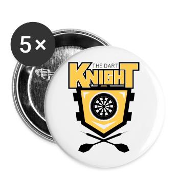 Dart Knight Emblem - Buttons large 2.2''/56 mm (5-pack) - white - Front