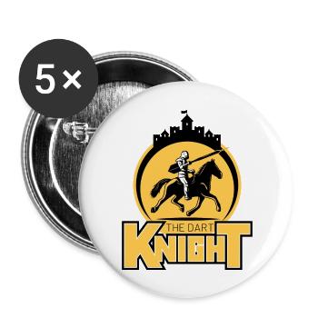 Dart Knight Rider - Lot de 5 grands badges (56 mm) - blanc - Devant