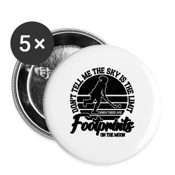 Ne me dites pas le gardien de but rétro Joueur de hockey - Lot de 5 grands badges (56 mm) - blanc - Devant