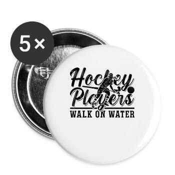 Les joueurs de hockey marchent sur le pied Joueur de hockey - Lot de 5 grands badges (56 mm) - blanc - Devant