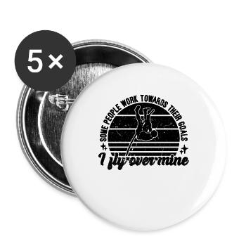 Some People Work Towards High Jump Pole Vaulter - Buttons large 2.2''/56 mm (5-pack) - white - Front